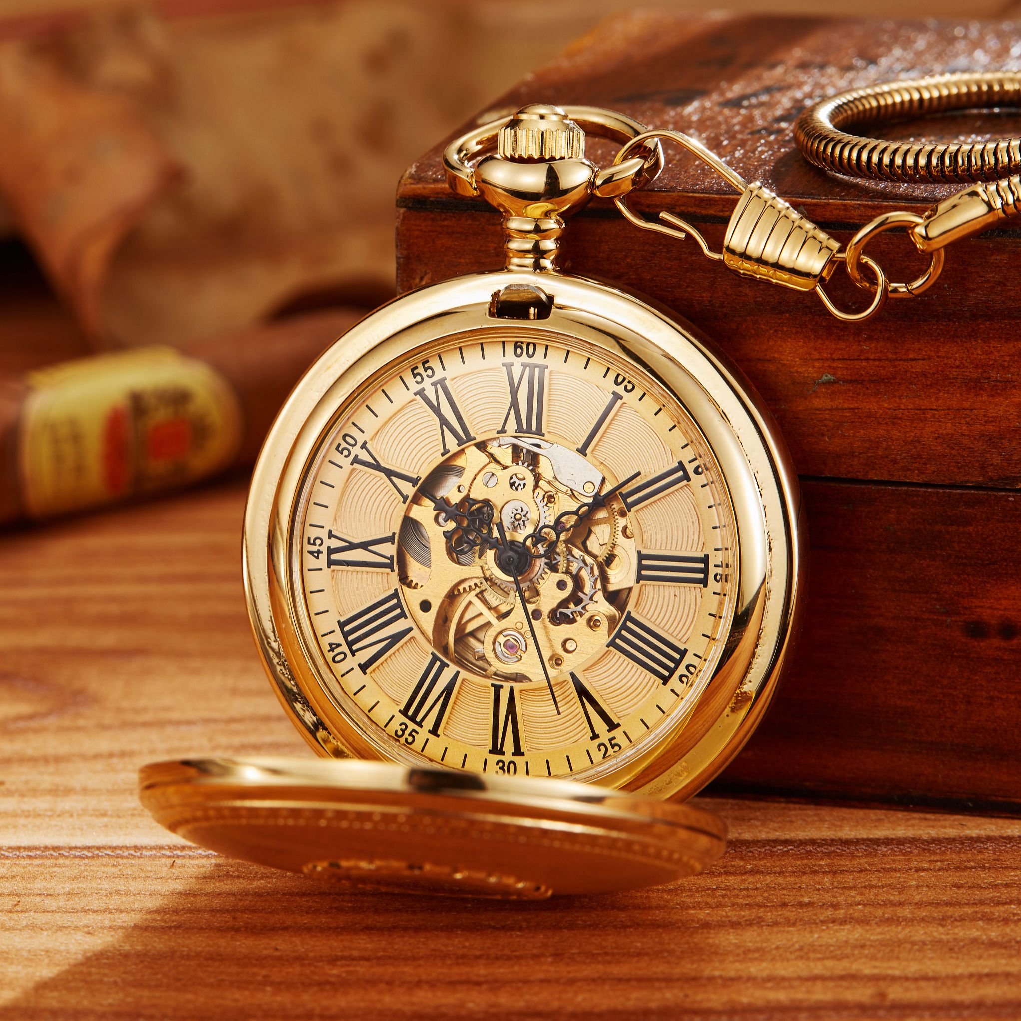 Luxury Watch Engraving - Vintage Luxury Gold Carving Automatic Mechanical