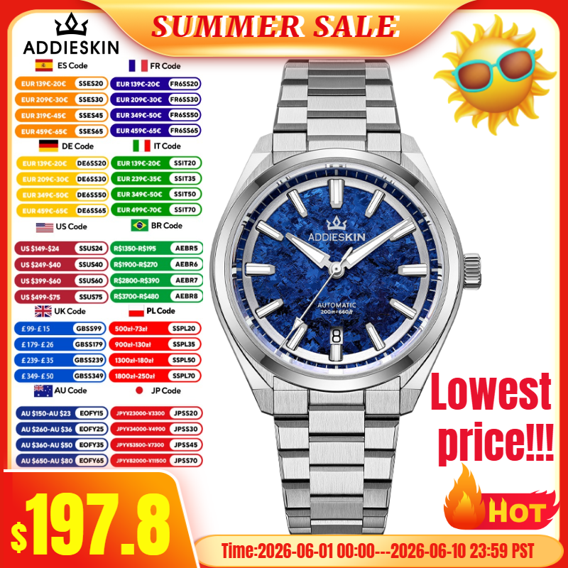 Luxury Watch Engraving - AddiesKIN K006 Men Watch 9015 Ice