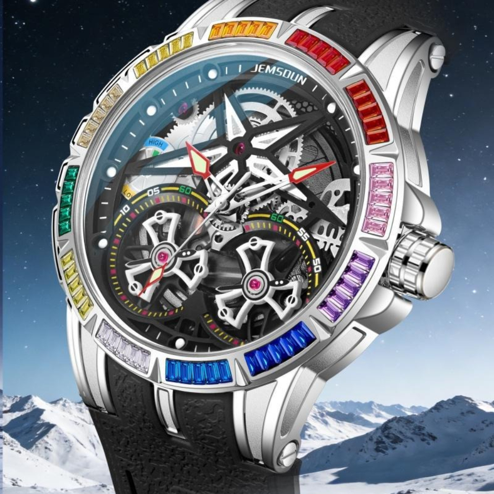 Luxury Watch Engraving - Cool Luxury Engraving Creative Rainbow Diamond