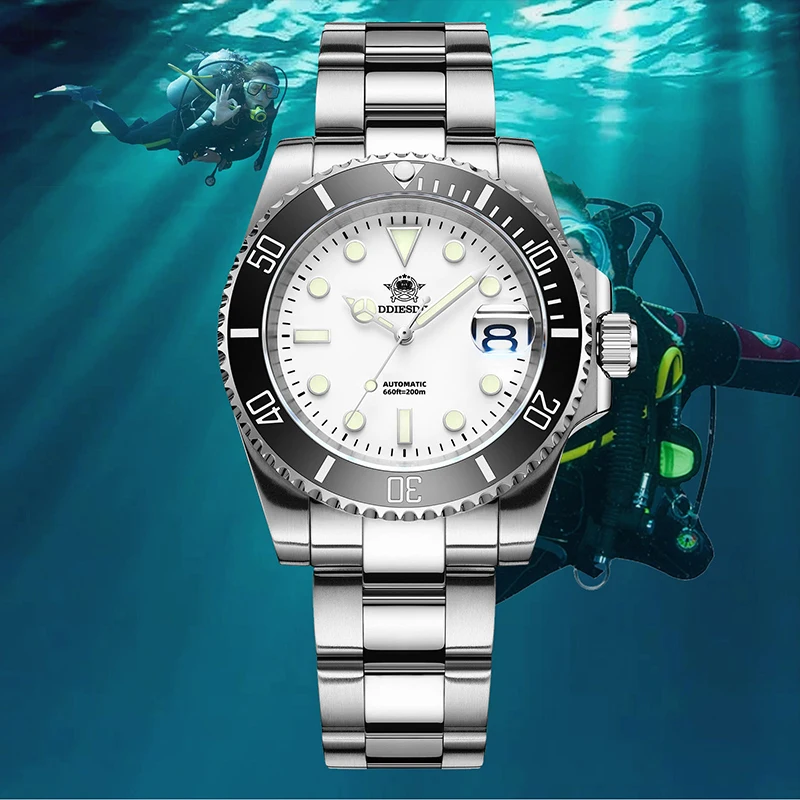 Luxury Watch Drawing - ADDIESDIVE Stainless Steel Men's Automatic Watch