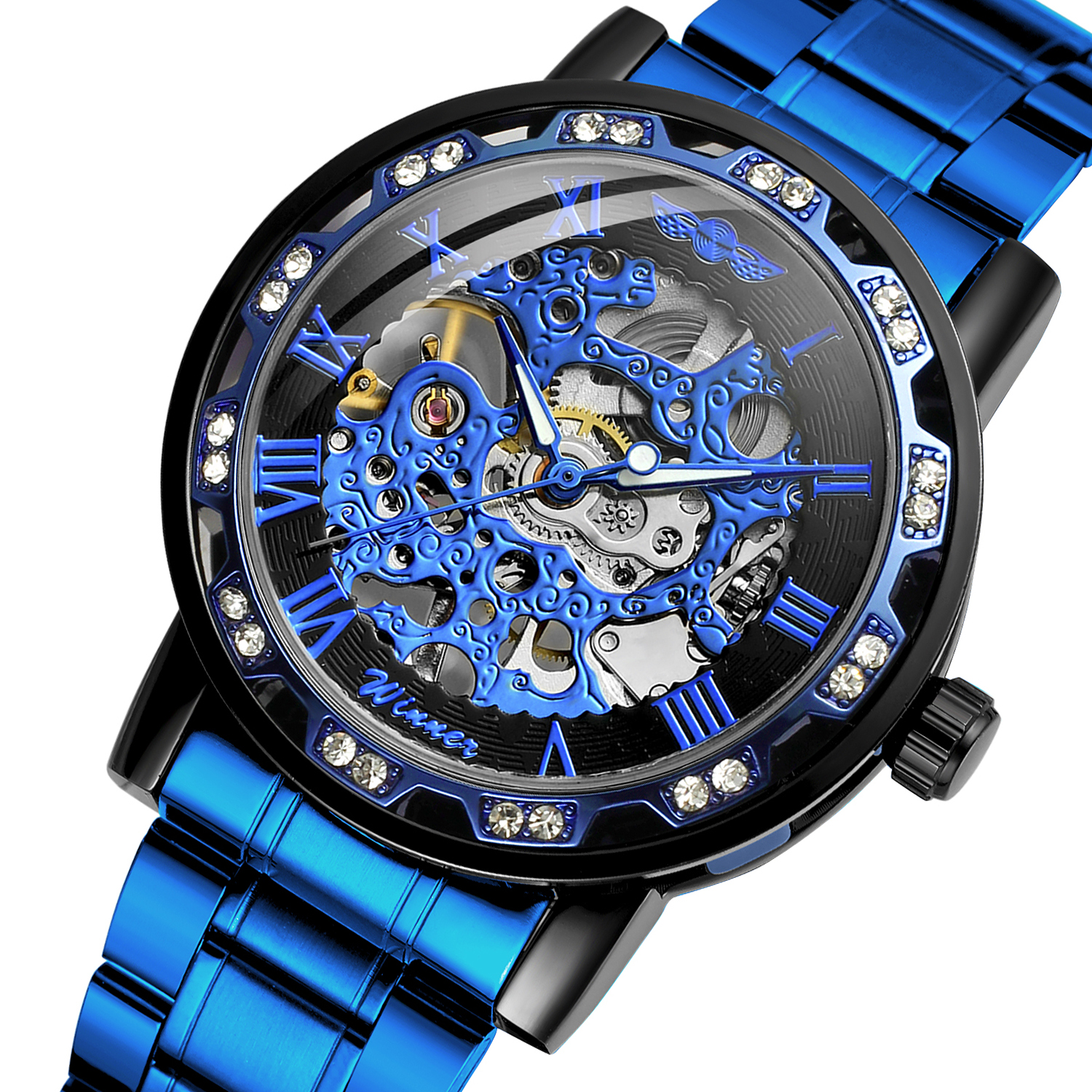 Luxury Watch Engraving - T-WINNER Fashion Casual Mens Watches Skeleton