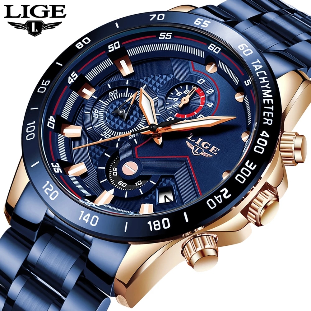 Luxury Watch Investment - LIGE New Fashion Watches Men Stainless