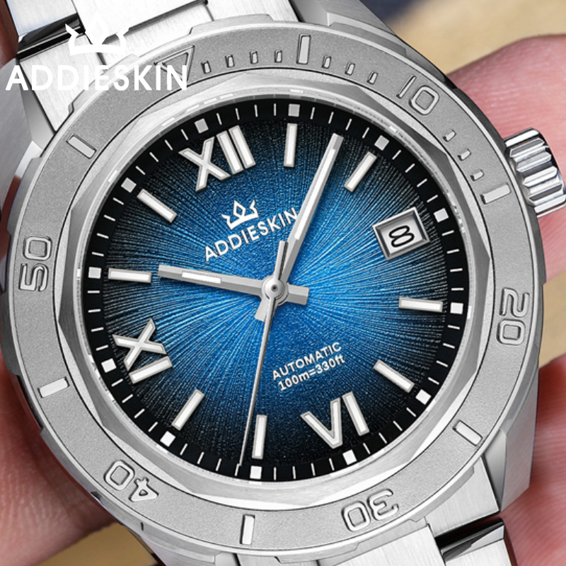 Luxury Watch Engraving - AddiesKin K002 BGW9 Luminous Automatic Mechanical