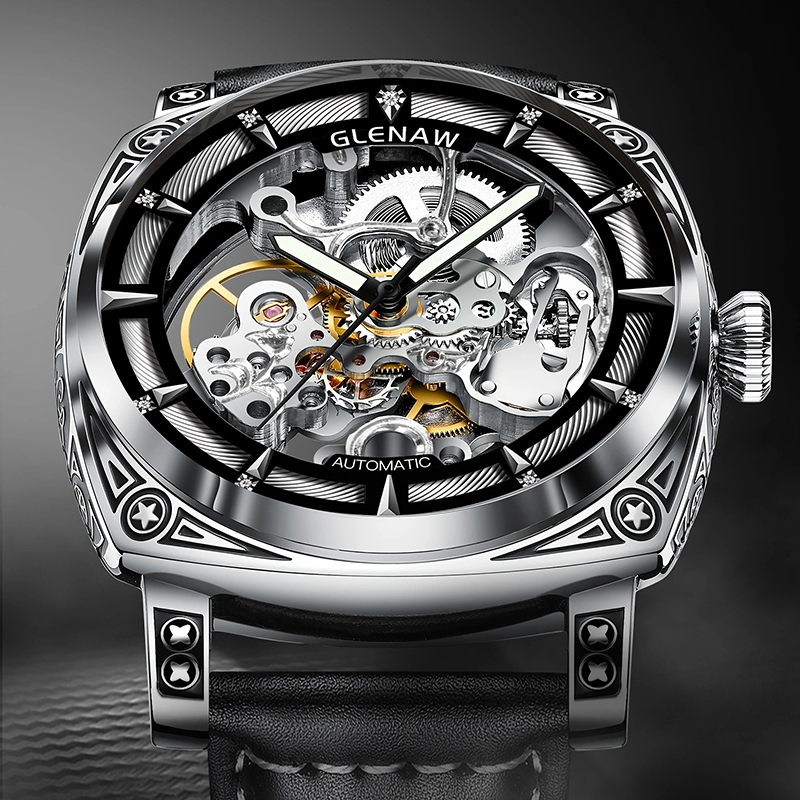 Luxury Watch Engraving - GLENAW Men Watches Top Brand Luxury