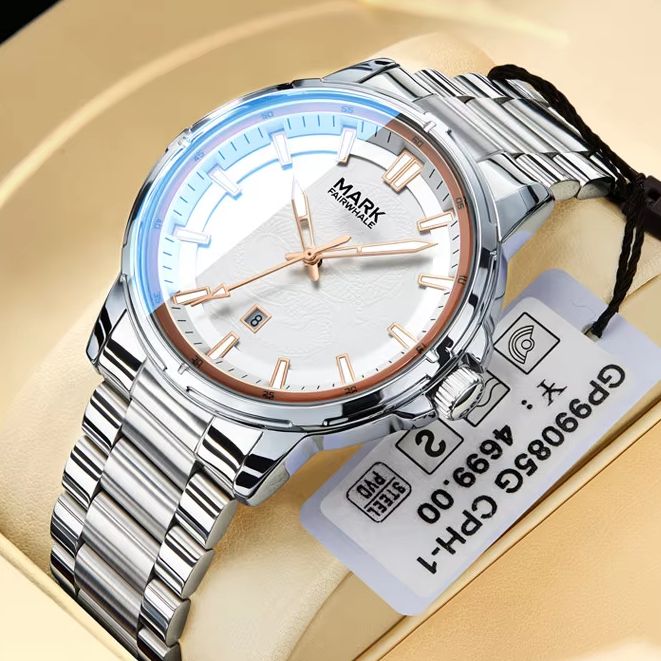Luxury Watch Engraving - MARK FAIRWHALE Casual Mens Quartz Wristwatch