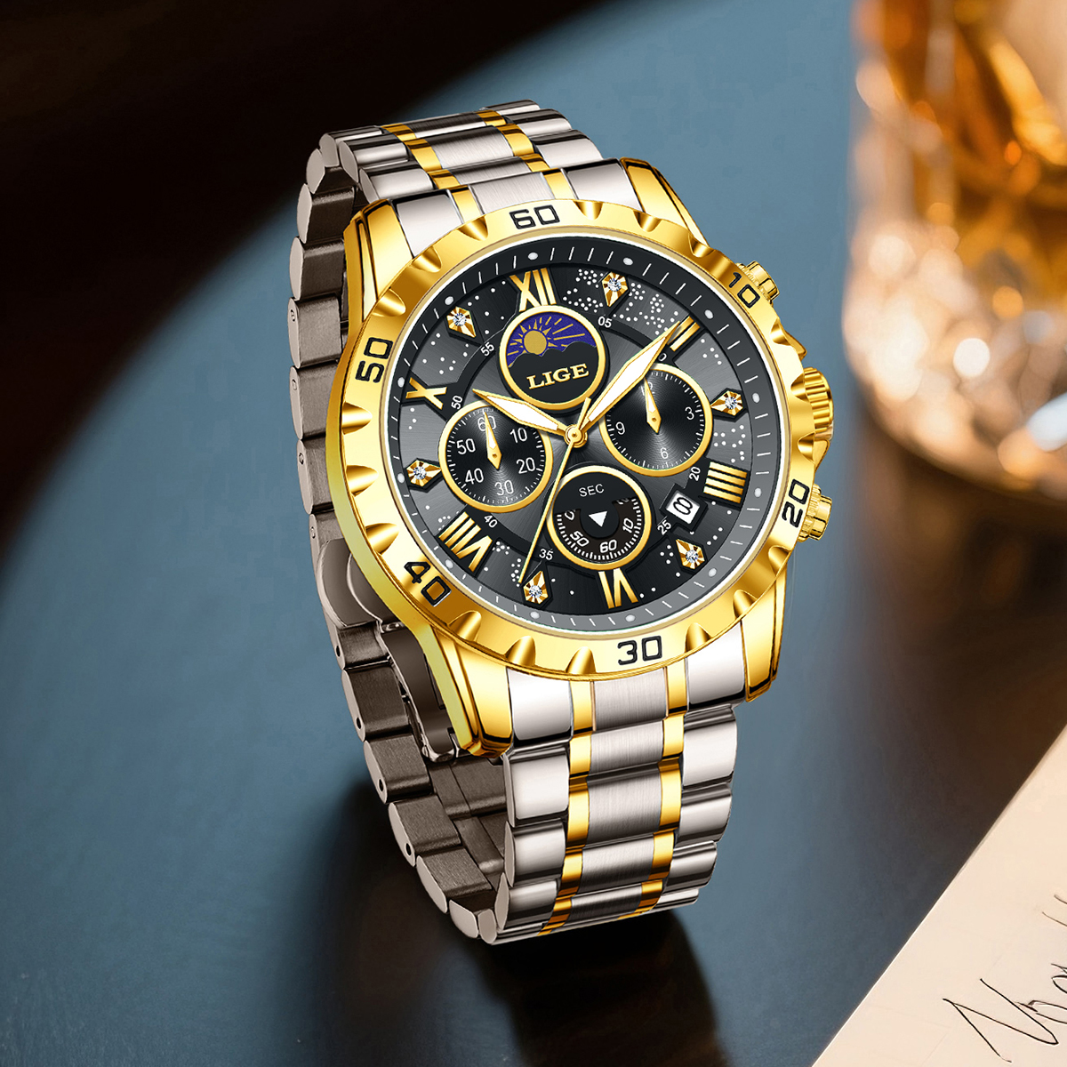 LIGE Top Brand Luxury Quartz M - Luxury Watch Brands recension och pris