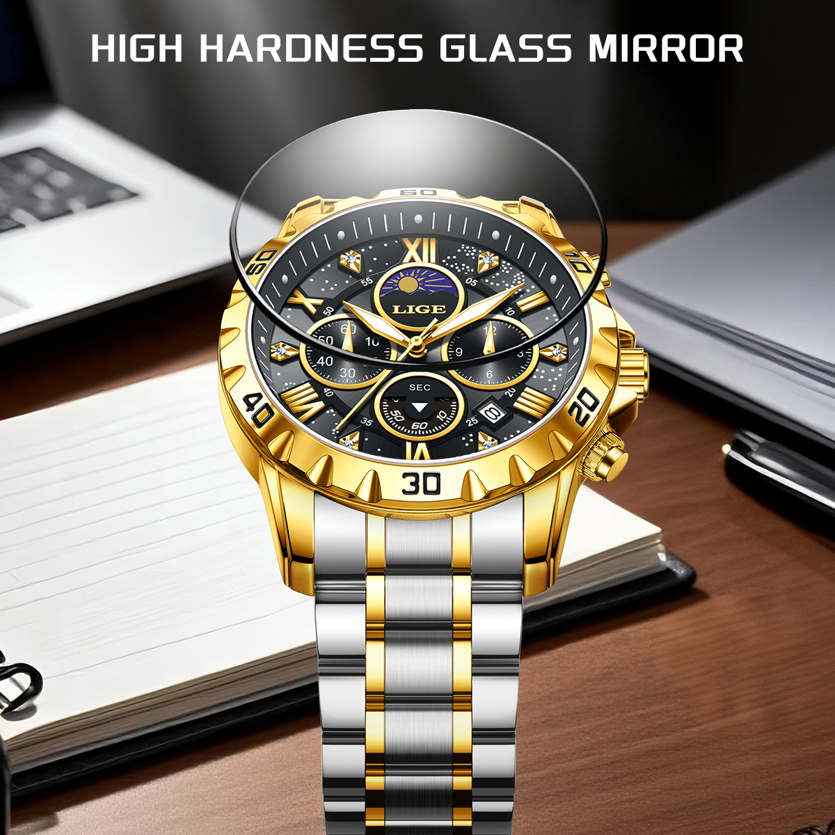 LIGE Top Brand Luxury Quartz M - Luxury Watch Brands recension och pris