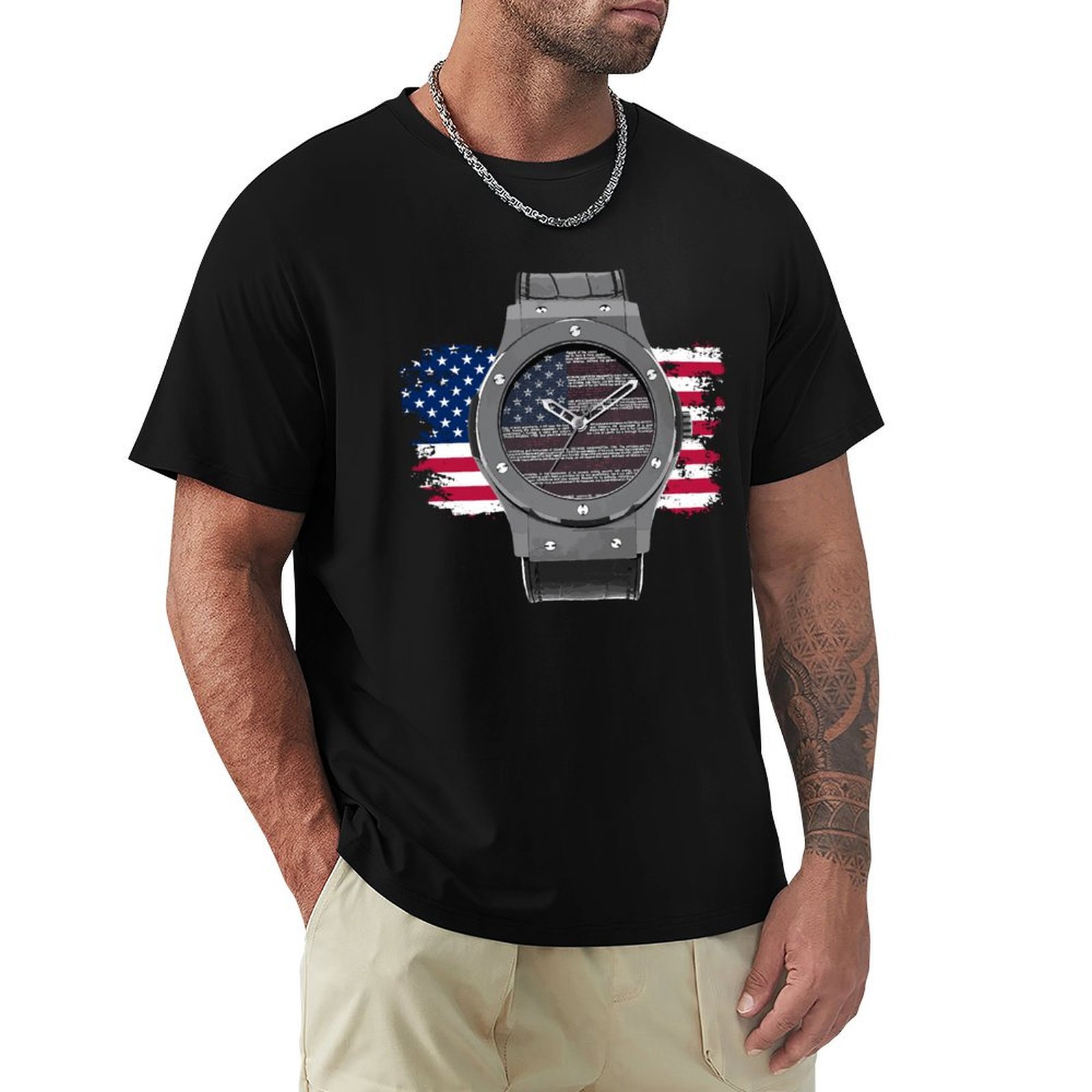 LUXURY WATCH DRAWING T-Shirt U - Luxury Watch Drawing recension och pris