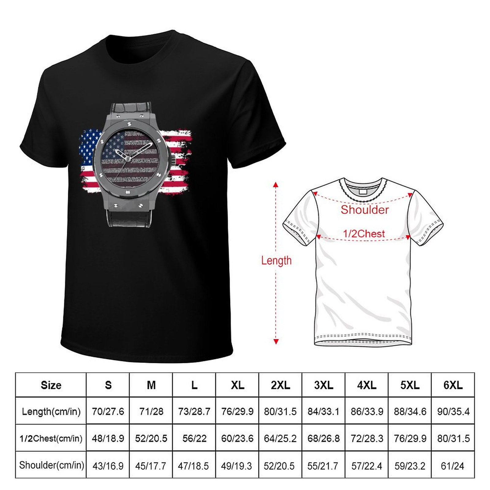 LUXURY WATCH DRAWING T-Shirt U - Luxury Watch Drawing recension och pris