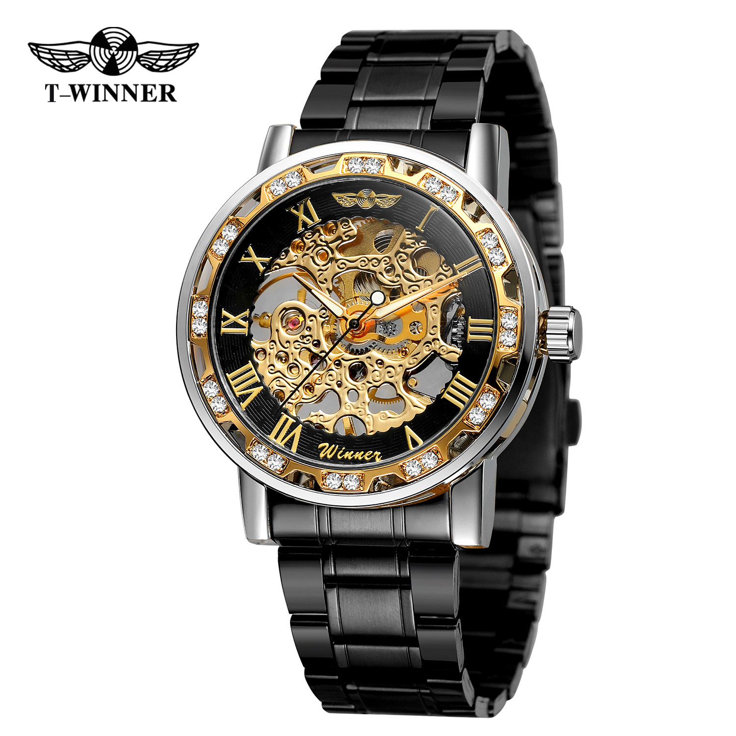 T-WINNER Fashion Black Casual  - Luxury Watch Engraving recension och pris