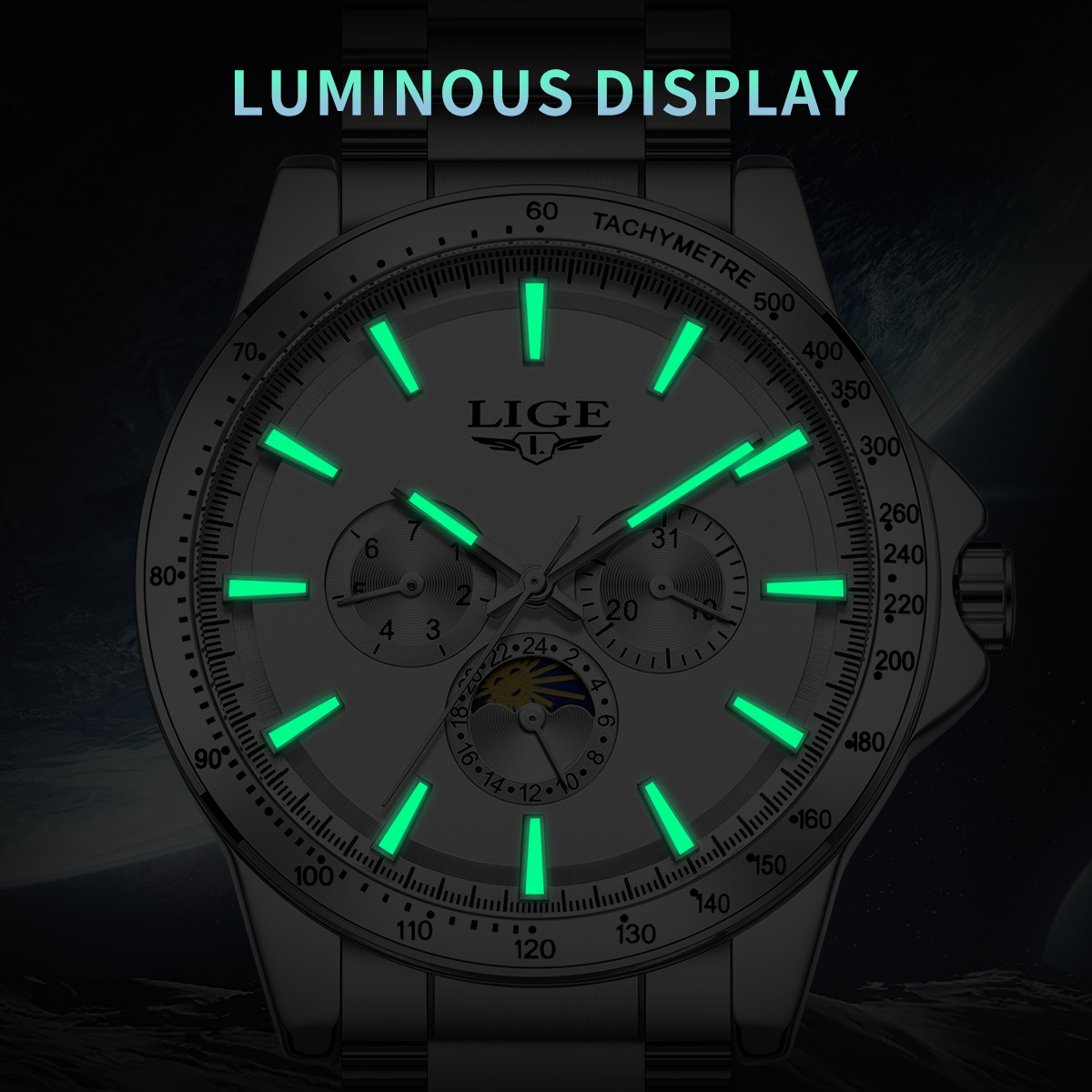 LIGE Top Brand Luxury Quartz M - Luxury Watch Brands recension och pris