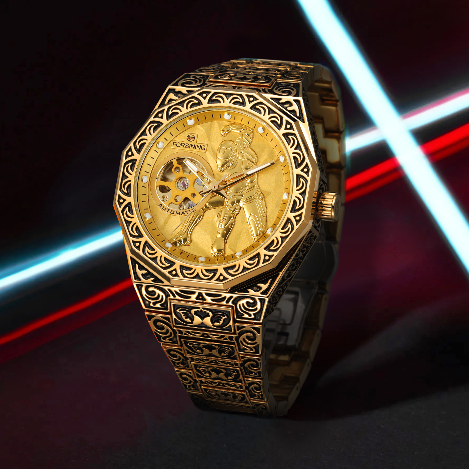 Forsining Vintage Gold Mechani - Luxury Watch Engraving recension och pris