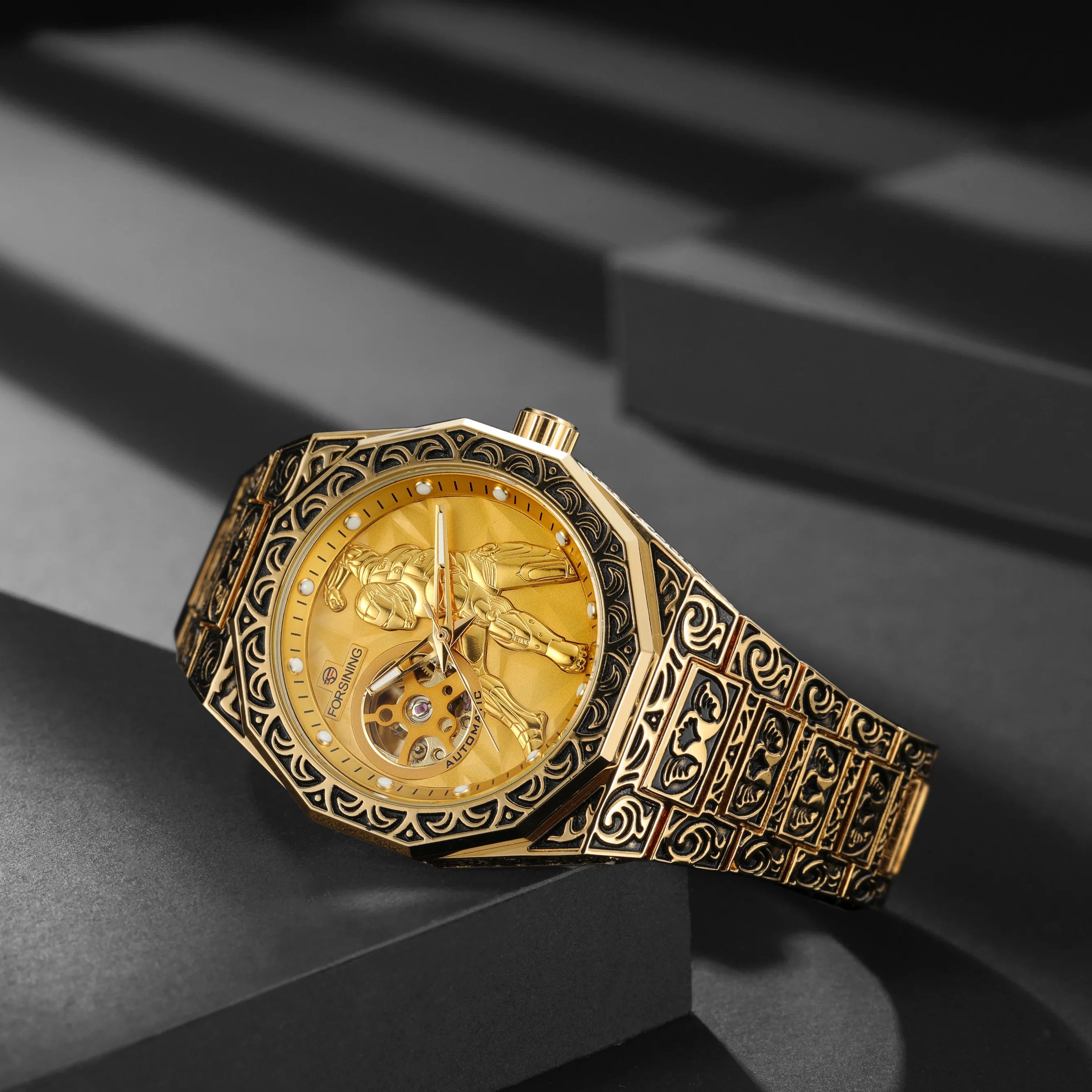 Forsining Vintage Gold Mechani - Luxury Watch Engraving recension och pris
