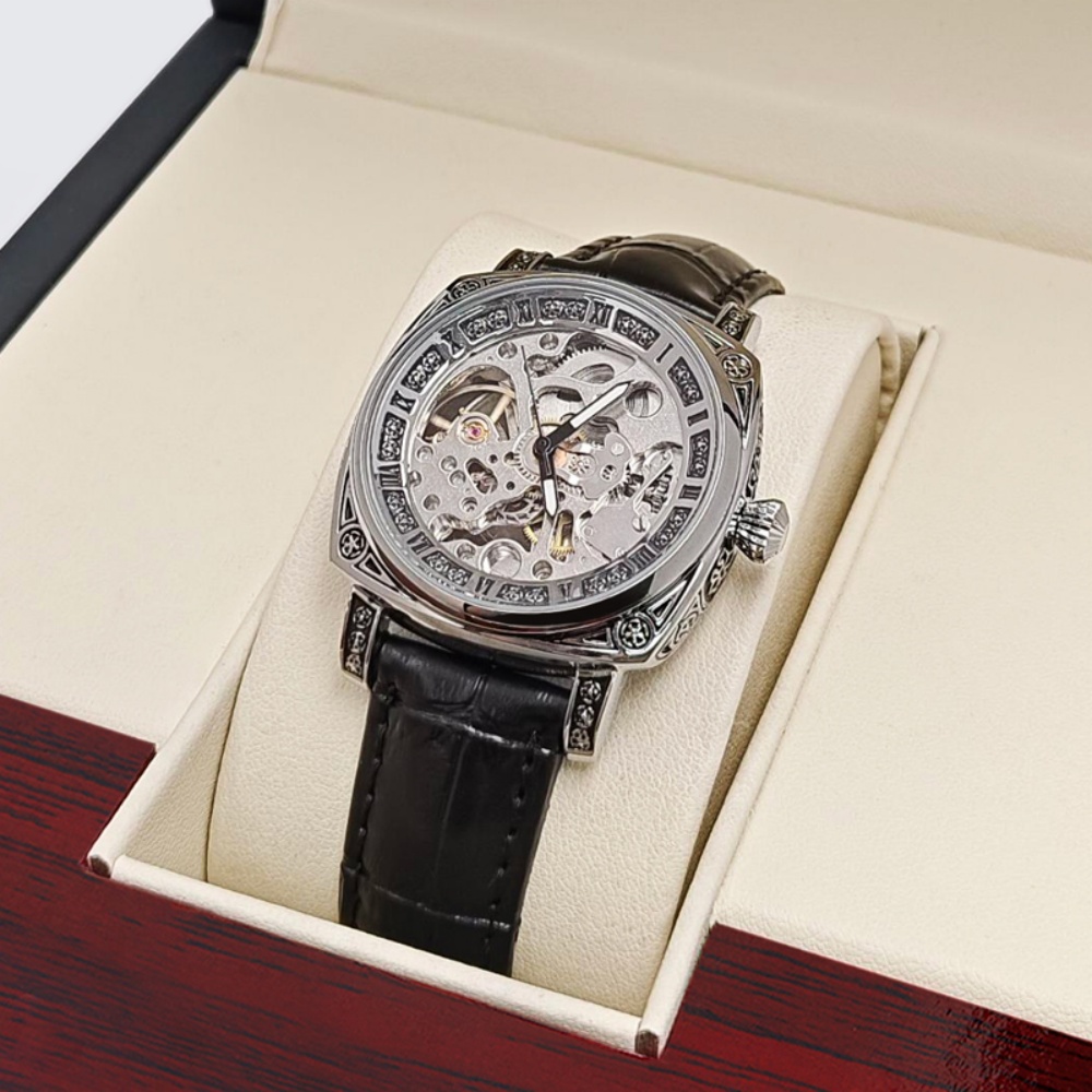   High-End Hollow-Out Automati - Luxury Watch Engraving recension och pris