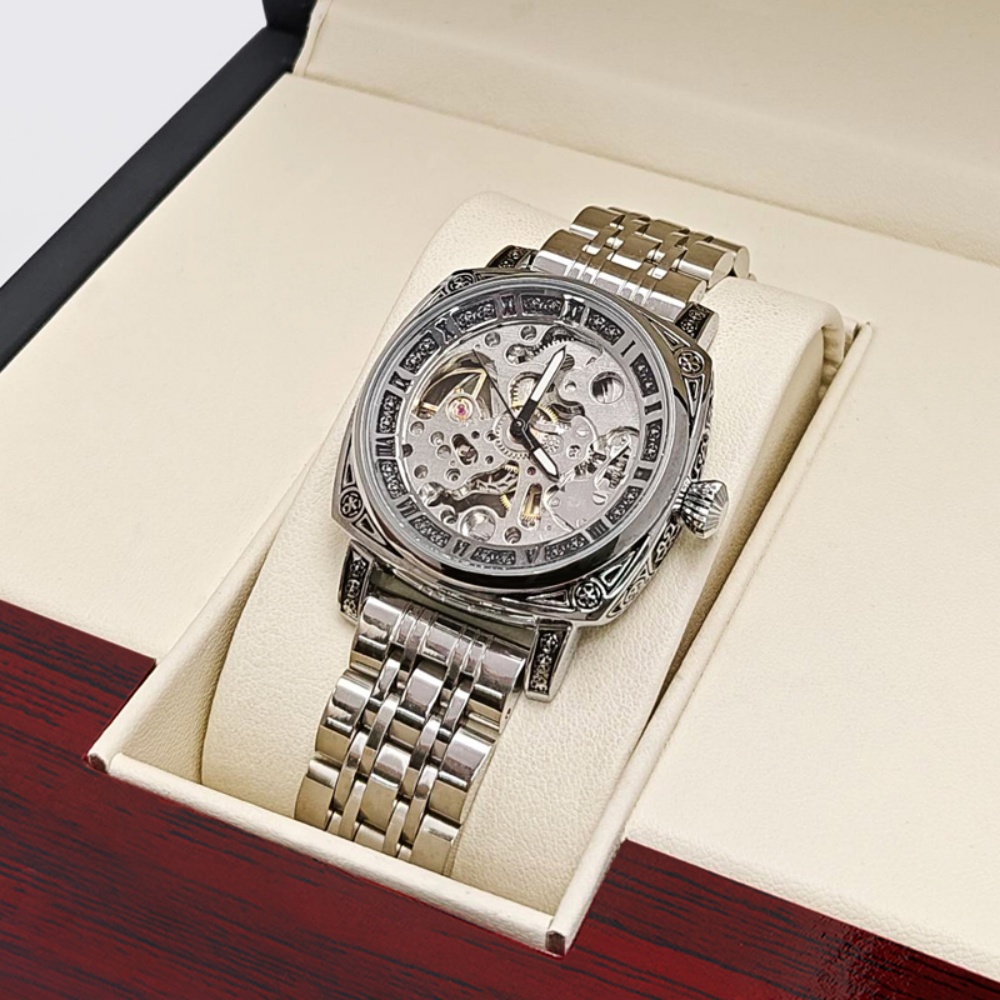   High-End Hollow-Out Automati - Luxury Watch Engraving recension och pris
