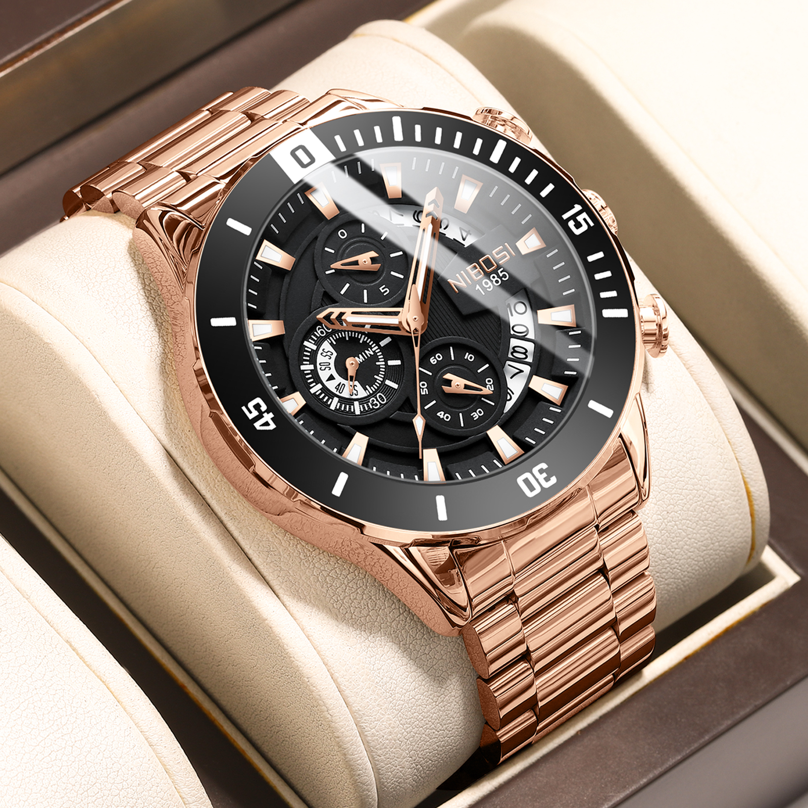 NIBOSI New Men's Watches Top B - Luxury Watch Brands recension och pris