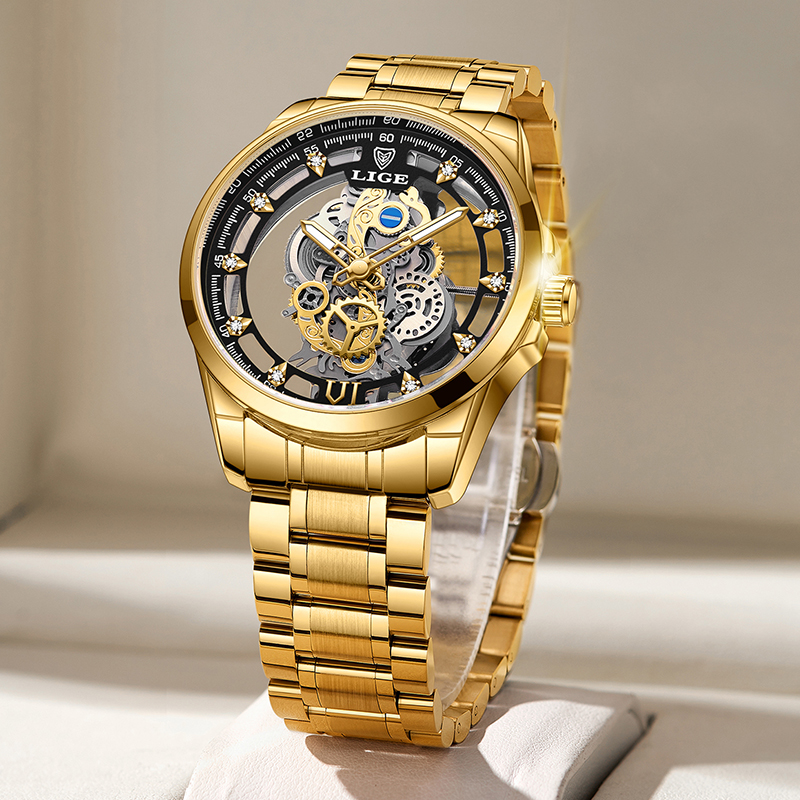 2026 LIGE Men Watch Skeleton A - Luxury Watch Investment recension och pris