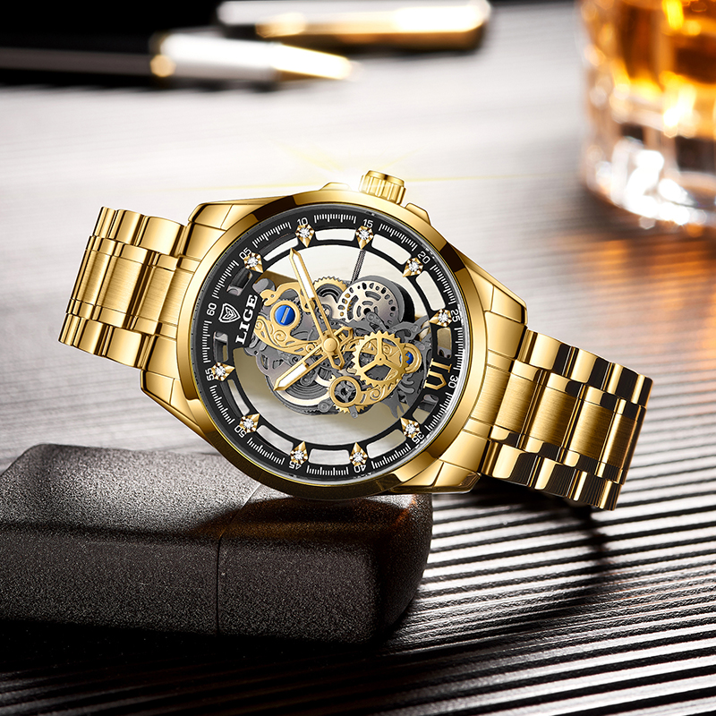 2026 LIGE Men Watch Skeleton A - Luxury Watch Investment recension och pris