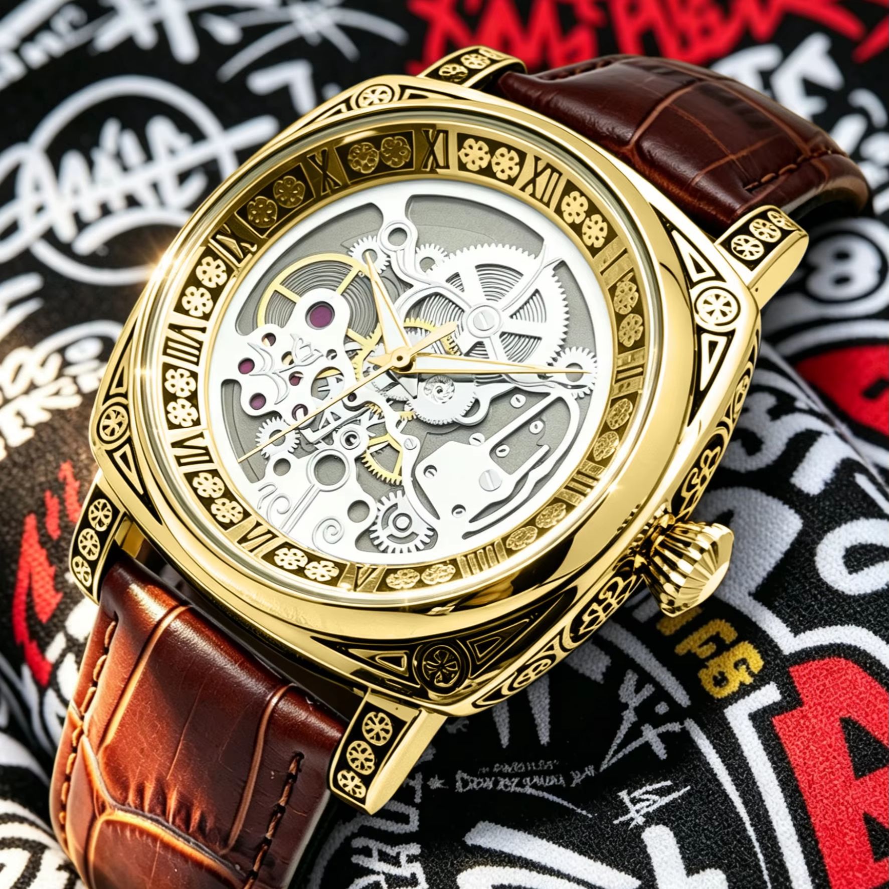 Hip-Hop Street Style Men's Qua - Luxury Watch Engraving recension och pris