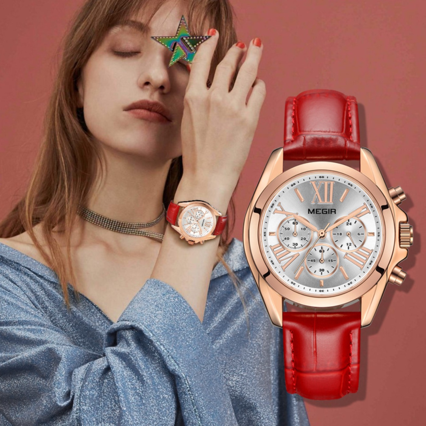 MEGIR New Luxury Leather Watch - Luxury Watch Brands recension och pris