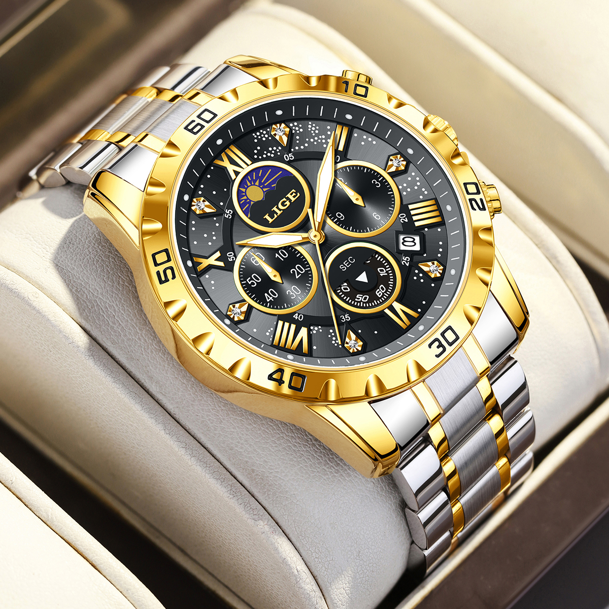 LIGE Top Brand Luxury Quartz M - Luxury Watch Brands recension och pris