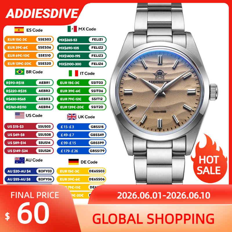 ADDIESDIVE New 36MM Quartz Wat - Luxury Watch Drawing recension och pris