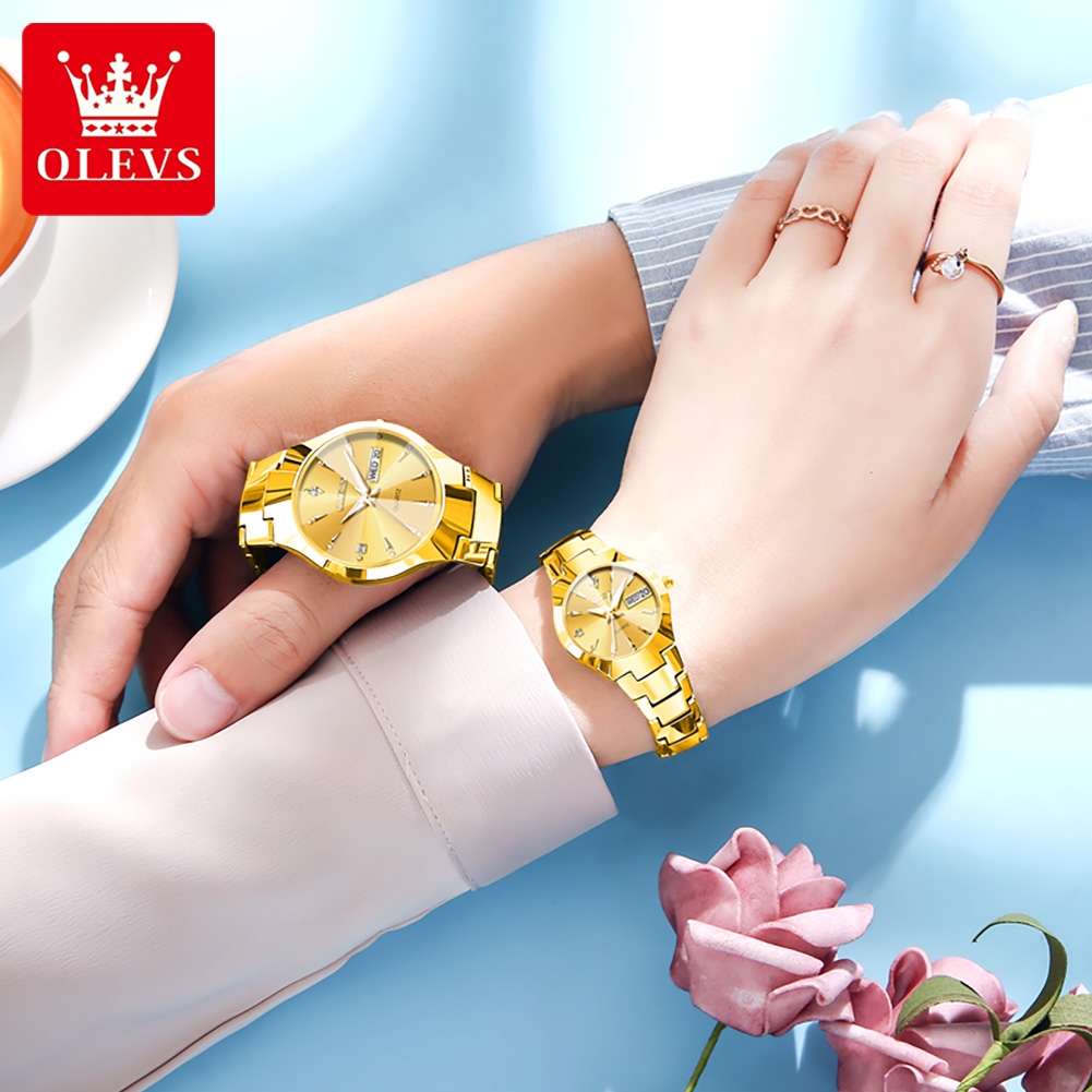 OLEVS TOP Brand Gold Watches f - Luxury Watch Investment recension och pris