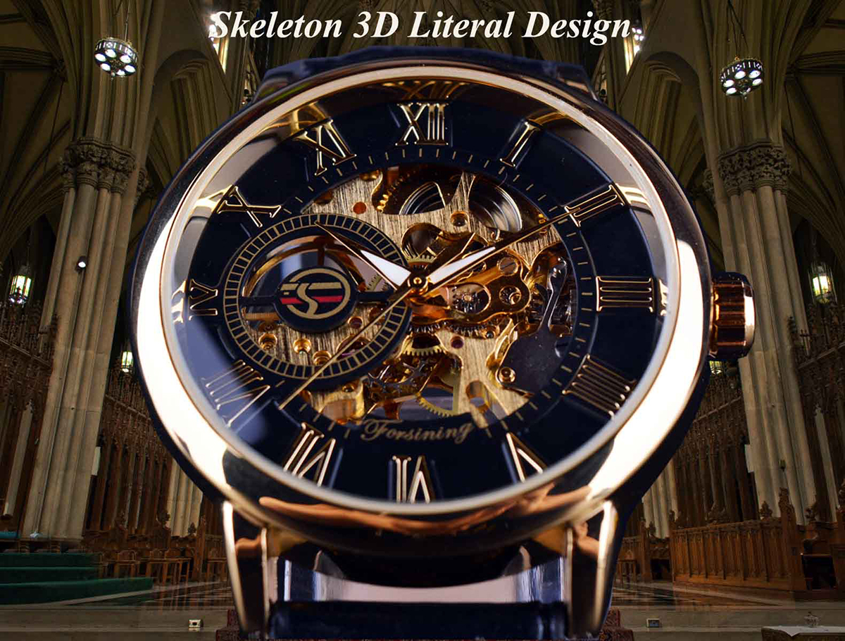 Forsining 3d Logo Design Hollo - Luxury Watch Engraving recension och pris