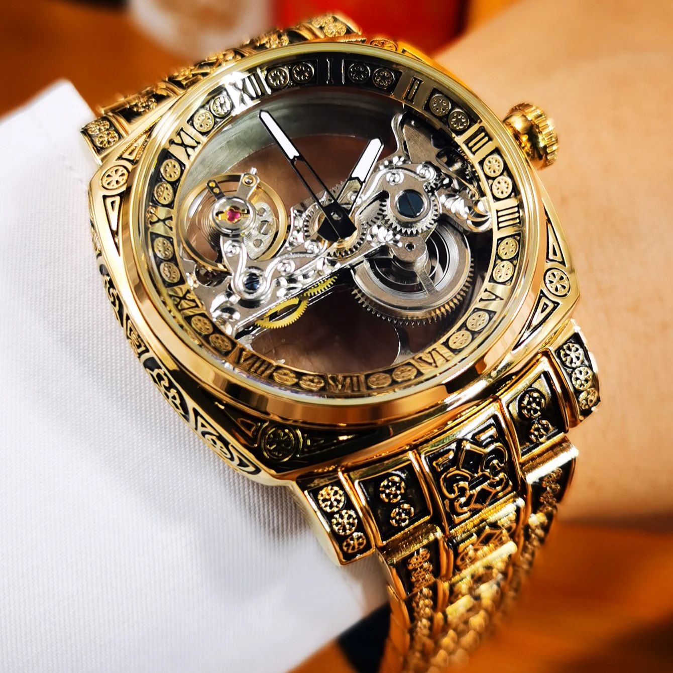 Forsining Retro Engraved Skele - Luxury Watch Engraving recension och pris