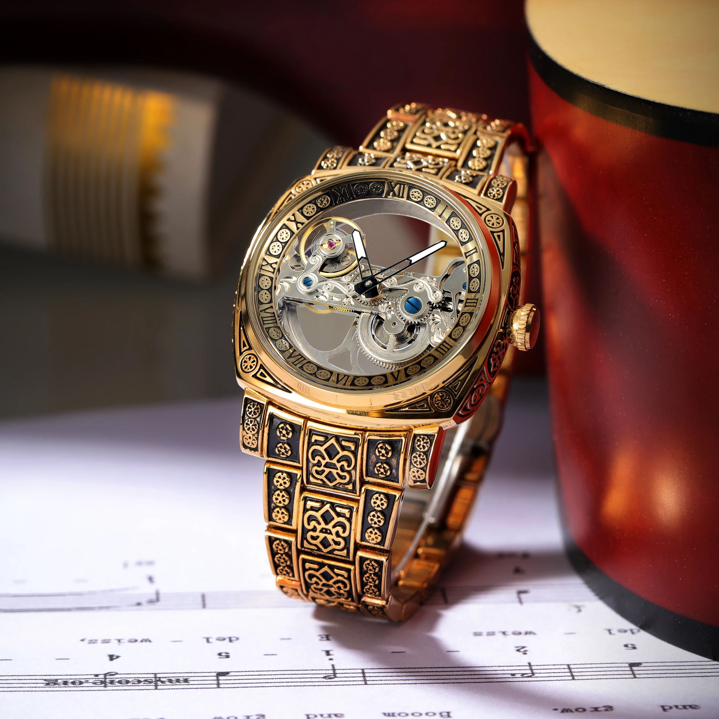 Forsining Retro Engraved Skele - Luxury Watch Engraving recension och pris