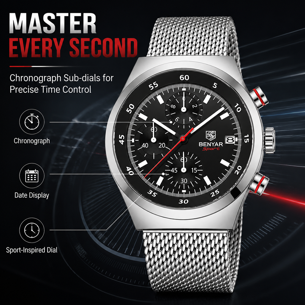 BENYAR Top Luxury Brand Men's  - Luxury Watch Brands recension och pris